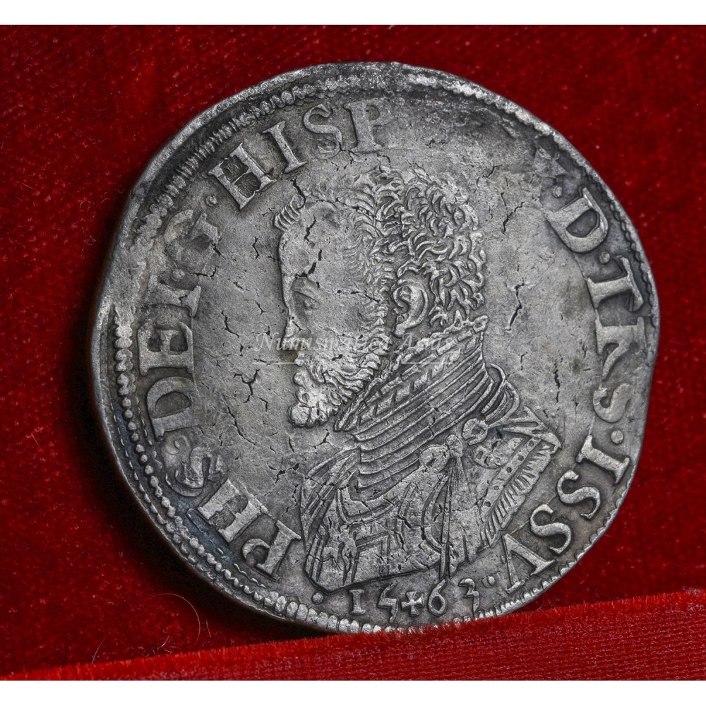 Felipe II. Ecu. 1563. Overijssel. EBC