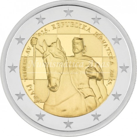 2€ 2025 Croacia - 1100 Años del Reino de Croacia y la Coronación del Rey Tomislav