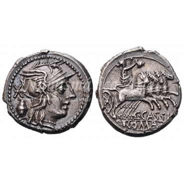 República romana. L. Cassius Longinus. Denario (126 a.C.). Crawford 266/1. EBC+.