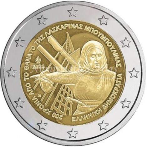 2€ 2025 Grecia - 200º Aniversario de la muerte de Laskarina Bouboulina