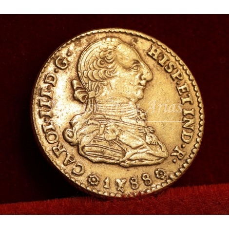 Carlos III. 2 escudos. 1788. Sevilla. Ensayador: C. EBC-