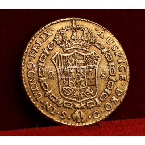Carlos III. 2 escudos. 1788. Sevilla. Ensayador: C. EBC-