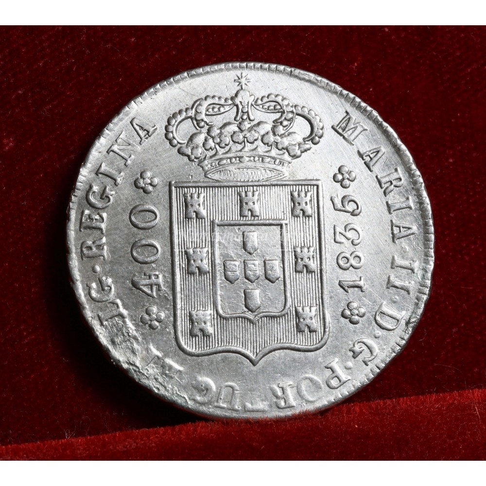 Portugal. María II. 400 reis. 1835. EBC