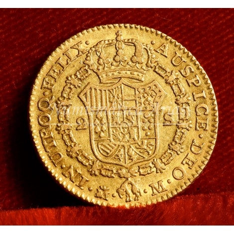 Carlos III. 2 escudos. 1788. Madrid. Ensayador: M. MBC-