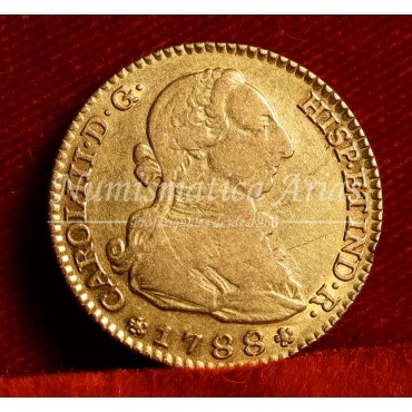 Carlos III. 2 escudos. 1788. Madrid. Ensayador: M. MBC-