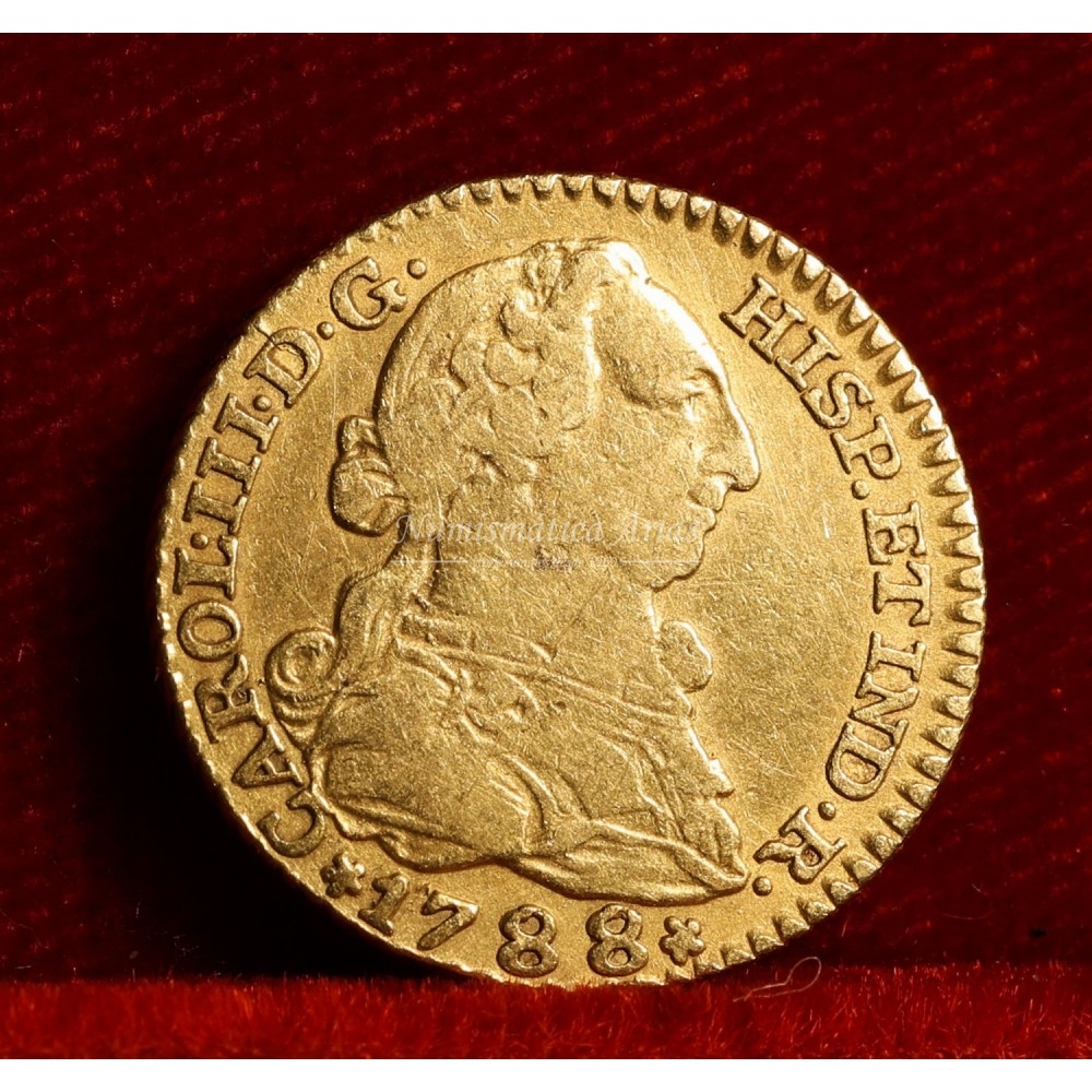 Carlos III. 1 escudo. 1788. Madrid. Ensayador: M. MBC-