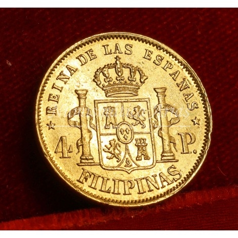 Isabel II. 4 pesos. 1868. Filipinas. EBC-