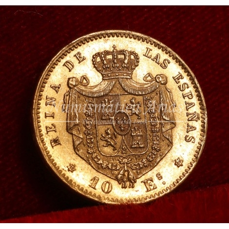 Isabel II. 10 escudos. 1868*18/68. Madrid. SC-
