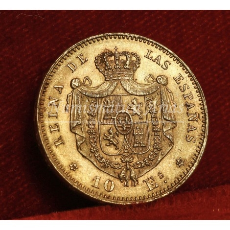 Isabel II. 10 escudos. 1868*18/68. Madrid. SC-