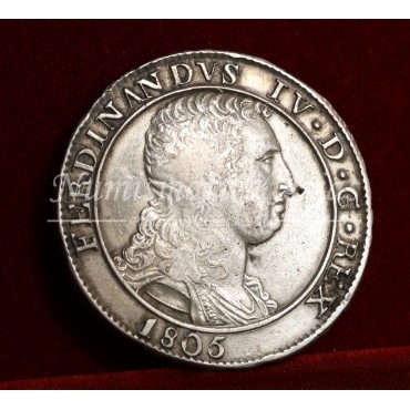 Fernando IV. Piastra de 120 granas. 1805. Nápoles. MBC+