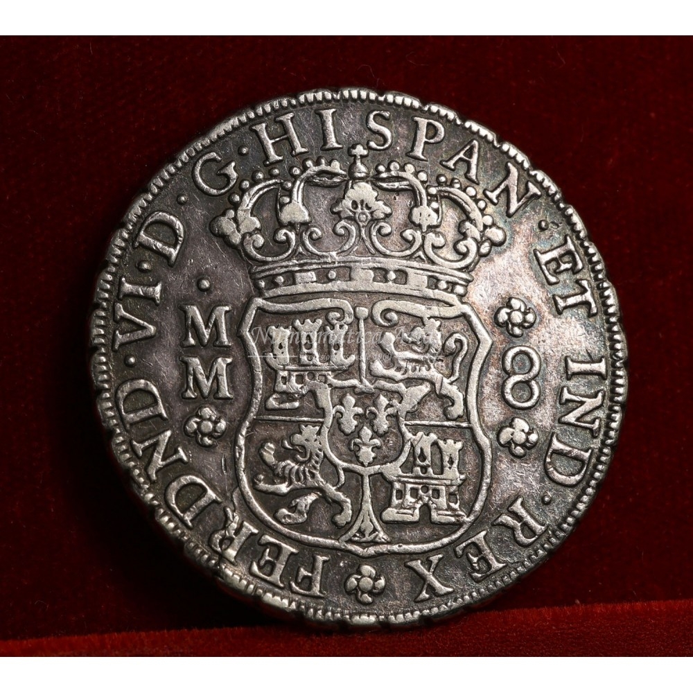 Fernando VI. 1756. 8 reales. México. Ensayador: MM. MBC+