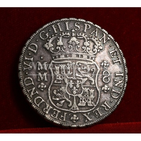 Fernando VI. 1756. 8 reales. México. Ensayador: MM. MBC+