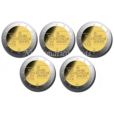 2€ 2025 Alemania - Unidad alemana (5 c.)