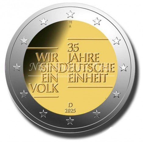 2€ 2025 Alemania - Unidad alemana (ceca suelta aleatoria)