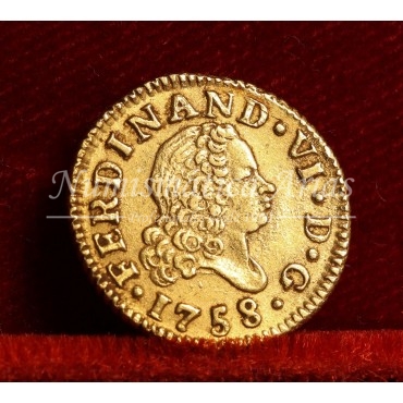 Fernando VI. 1/2 escudo. 1758. Madrid. Ensayador: JB. EBC+.