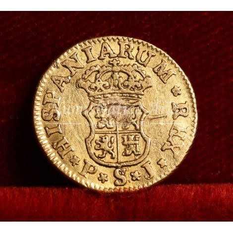 Fernando VI. 1/2 escudo. 1753. Sevilla. Ensayador: PJ. MBC+ (soldadura).