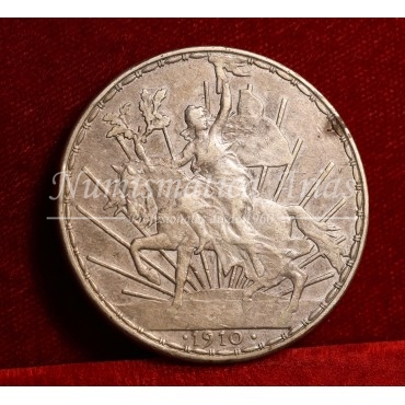 México. 1 Peso. 1910. Tipo caballito. MBC+