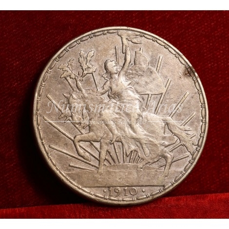 México. 1 Peso. 1910. Tipo caballito. MBC+