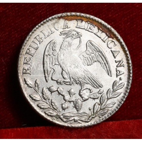México. 2 reales. 1852. Guanajuato. Ensayador: PF. EBC-