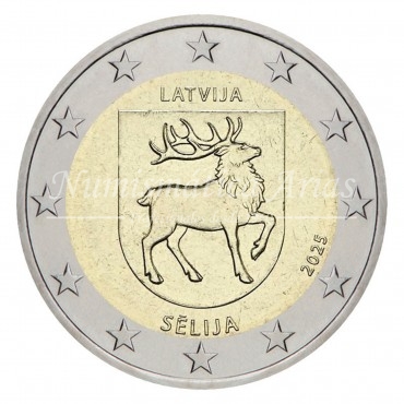 2€ 2025 Letonia - Región Histórica de Sēlija