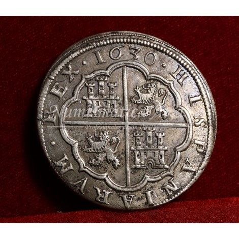 Felipe IV. 8 reales. 1630. Segovia. Ensayador: P. EBC+