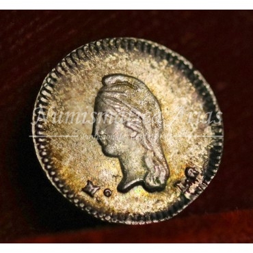 México. 1/4 real (cuartillo). 1842. Ensayador: LR. NGC MS63.