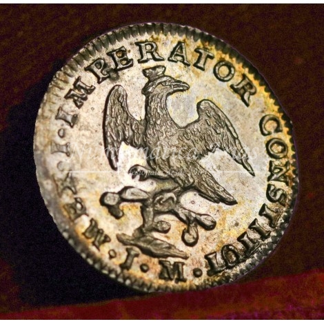 México. 1/2 real. 1823. Ensayador: JM. NGC MS63 (8538685-005).