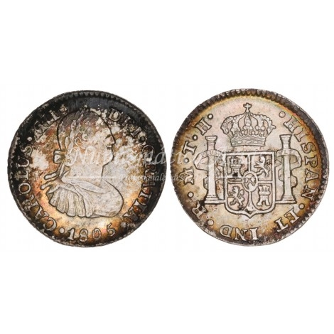 Carlos IV. 8 reales. 1804. México. Ensayador: TH. SC