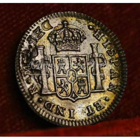 Fernando VII. 1/2 real. 1810. México. Ensayador: HJ. NGC MS62.