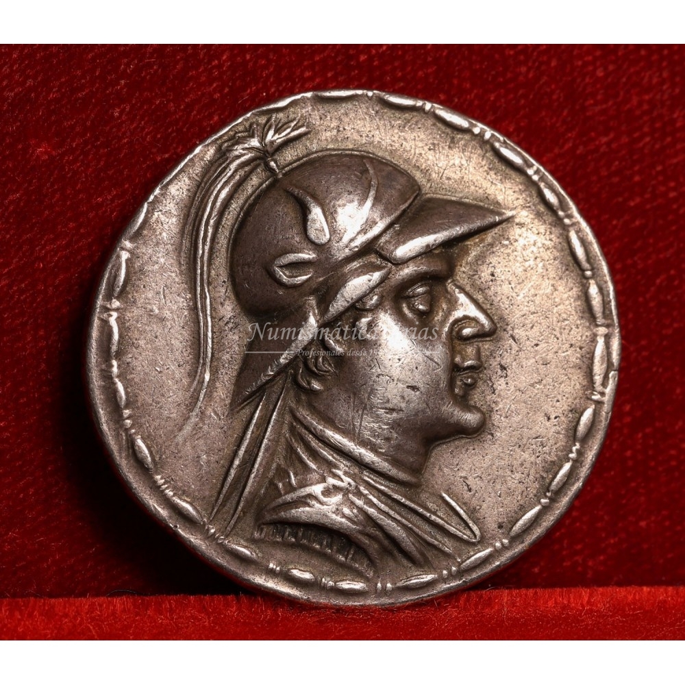 Bactria. Eukratides I Megas. Tetradracma. 170-145 a. C. EBC-