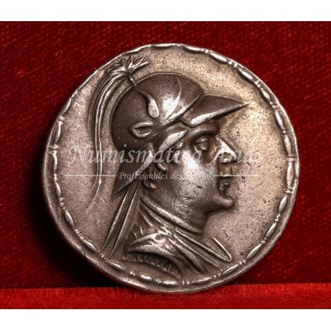 Bactria. Eukratides I Megas. Tetradracma. 170-145 a. C. EBC-
