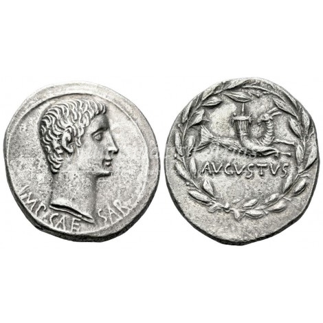 Augusto. Tetradracma (25 a.C.). Éfeso. RIC. 477. EBC