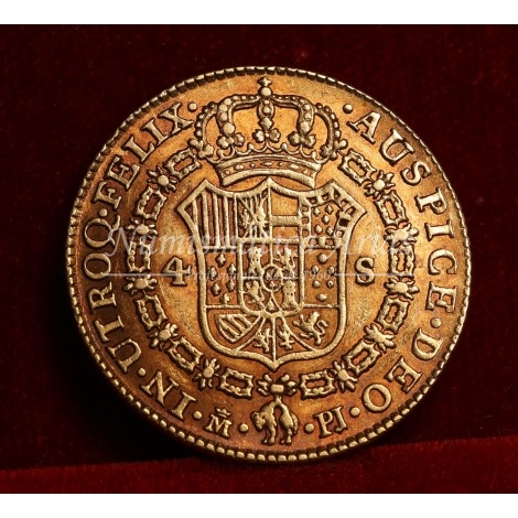 Carlos III. 4 escudos. 1780. Madrid. Ensayador: PJ. EBC-