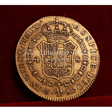 Carlos IV. 4 escudos. 1792. Madrid. Ensayador: MF. MBC