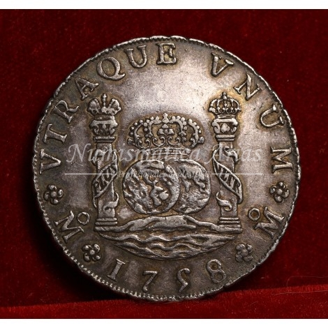 Fernando VI. 1758. 8 reales. México. Ensayador: MM. EBC+