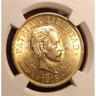 Cuba. 20 pesos. 1915. NGC MS61 (3701405-005)