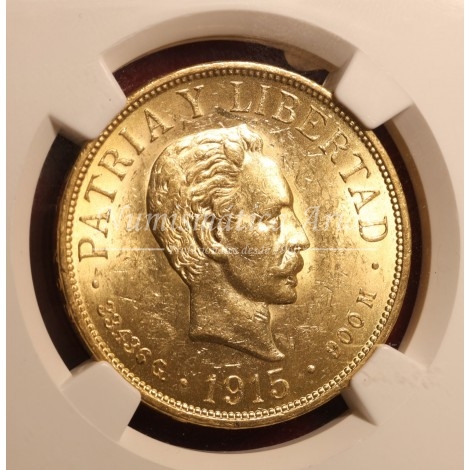 Cuba. 20 pesos. 1915. NGC MS61 (3701405-005)
