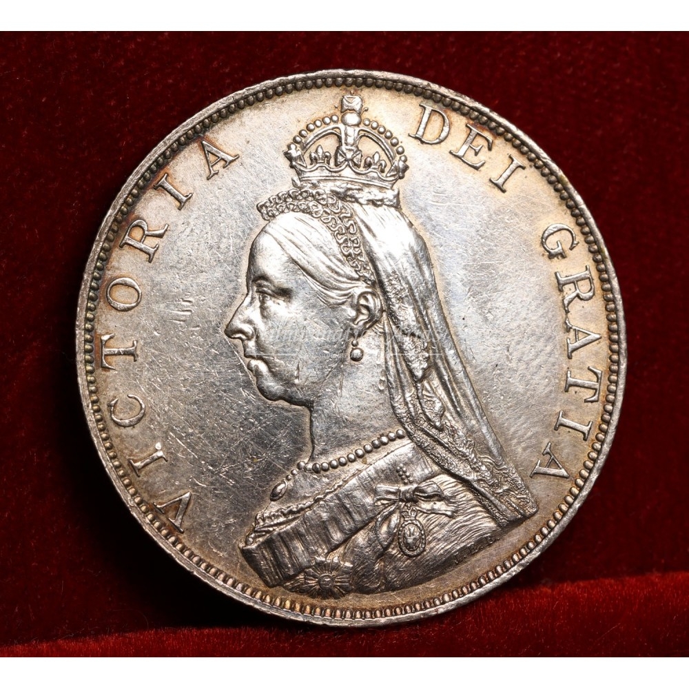 Inglaterra. Victoria. 2 florines. 1887. EBC+ (limpiada).