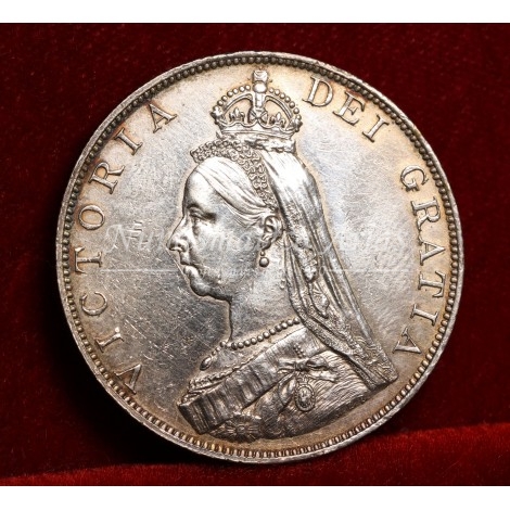 Inglaterra. Victoria. 2 florines. 1887. EBC+ (limpiada).