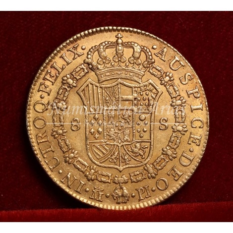 Carlos III. 8 escudos. 1775. Madrid. Ensayador: PJ. EBC