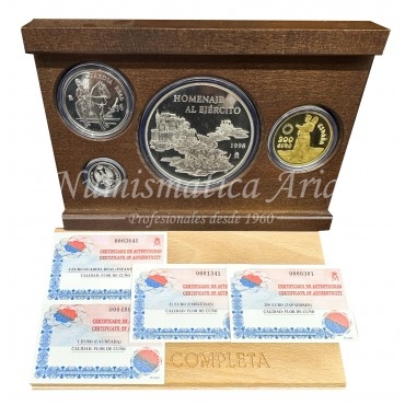 HOMENAJE EJÉRCITO ESPAÑOLA (1998) FNMT - ORO Y PLATA