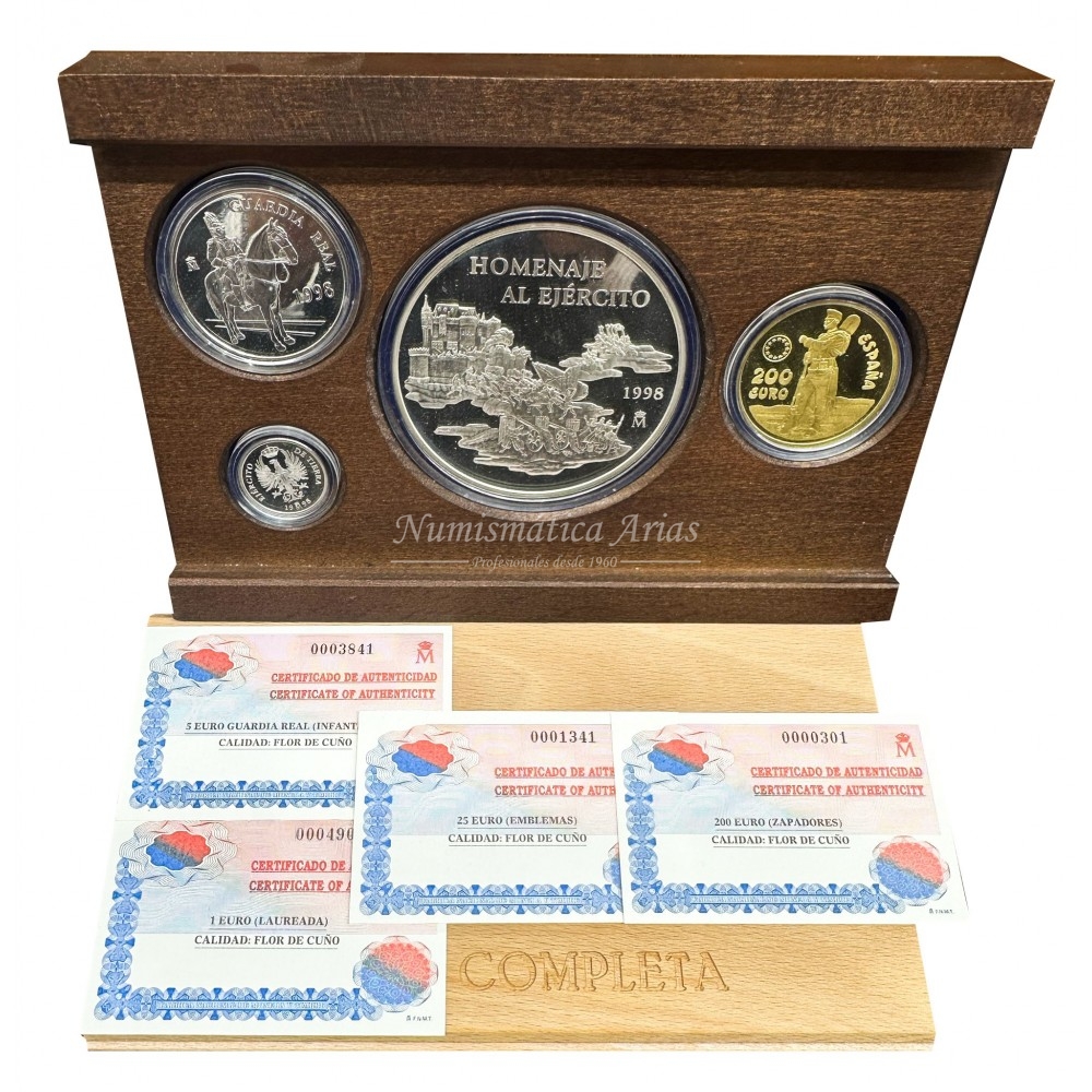 HOMENAJE EJÉRCITO ESPAÑOLA (1998) FNMT - ORO Y PLATA