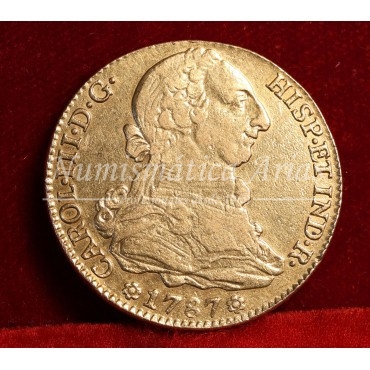 Carlos III. 4 escudos. 1787. Sevilla. Ensayador: CM. MBC-