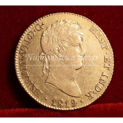 Fernando VII. 4 escudos. 1819. Madrid. Ensayador: GJ. MBC+