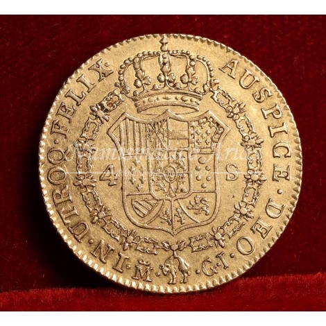 Fernando VII. 4 escudos. 1819. Madrid. Ensayador: GJ. MBC+
