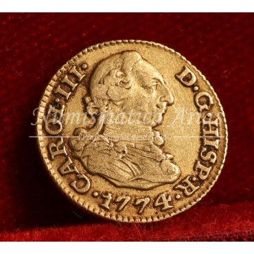 Carlos III. 1/2 escudo. 1774. Madrid. Ensayador: PJ. MBC+
