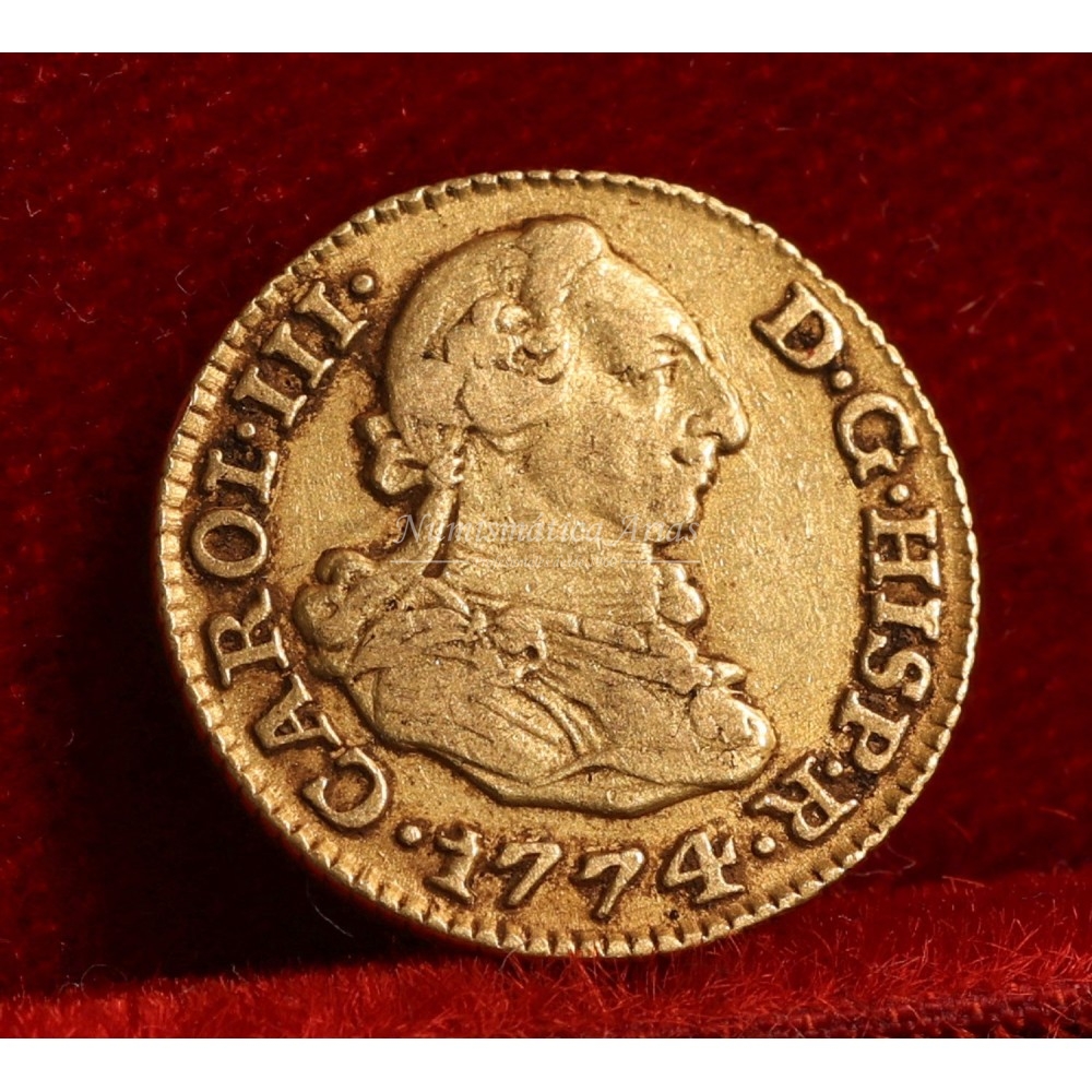 Carlos III. 1/2 escudo. 1774. Madrid. Ensayador: PJ. MBC+