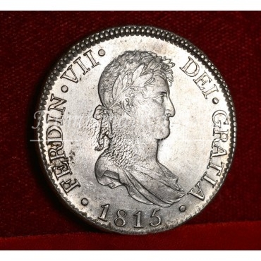 Fernando VII. 8 reales. 1815. Madrid. Ensayador: GJ. SC