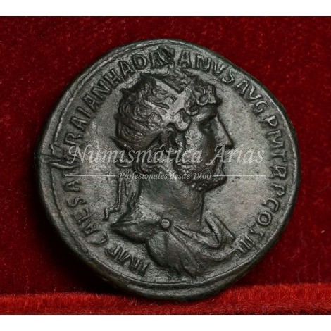 Adriano. Dupondio (121 d.C.) RIC. 478. EBC