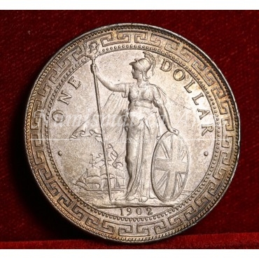 Inglaterra. Trade dollar. 1902. Bombay. SC-